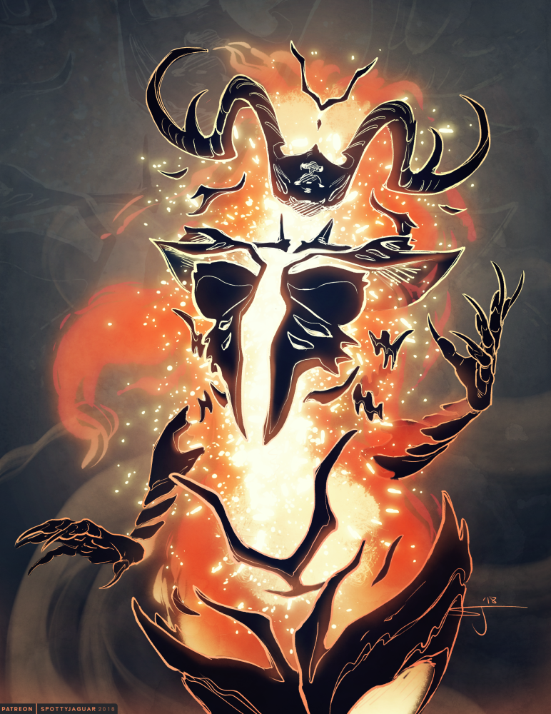 spottyjaguar: An awesome patron suggestion - a Flame Atronach from the Elder Scrolls