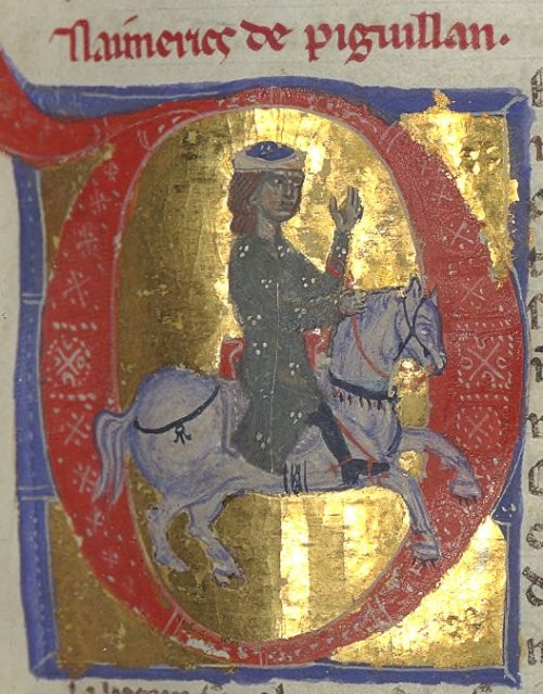 openmarginalis: Illuminated Manuscript Depicting troubadour Aimeric de Péguilhan, ca. 13th ce