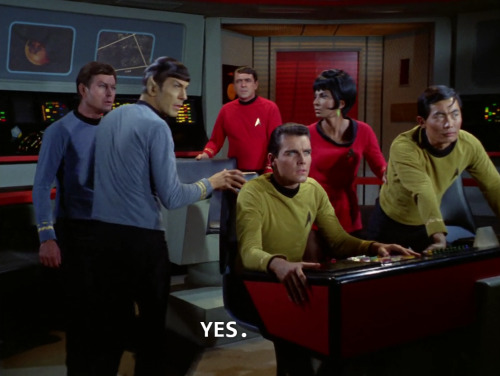 plaidshirtjimkirk: cokirk reminded me of the time Spock got a huge green boner on the bridge because