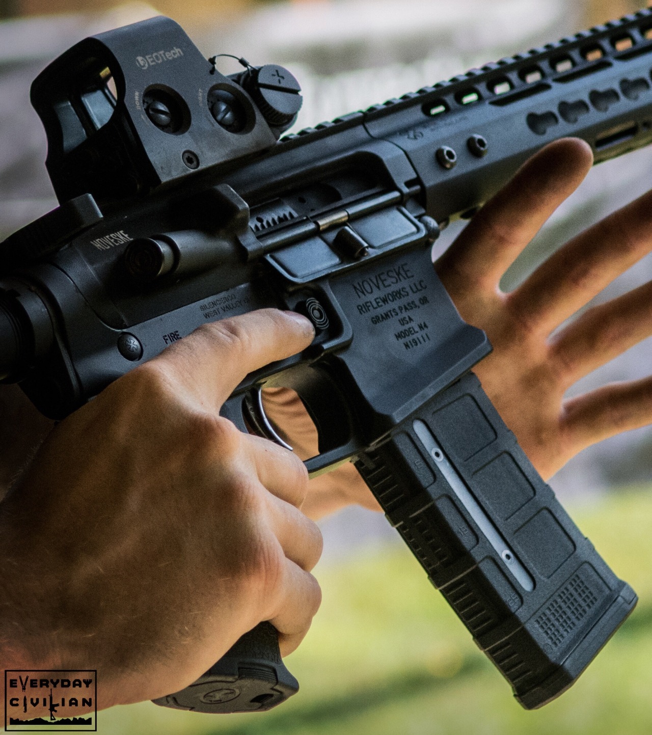 everydaycivilian:  Quiet Riot with @silencerco and their Saker 7.62 with muzzle brake,