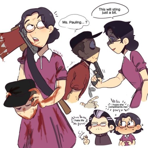 Just Wanted To Draw Ms. P! She Would Do Anything For The Administrator And I Love That RIP Scout, He