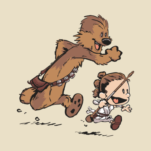 pixalry:  Calvin & Hobbes Star Wars - Created by David Kopet    All designs on sale at David’s TeePublic Shop as T-shirts, prints, and cases, starting at ฝ.   Check out more of our favorite designs on sale at the Pixalry Merch Store.    