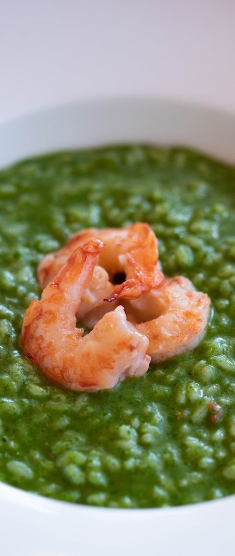 Rice Recipe - Pesto Risotto With Shrimp