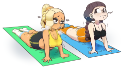 nuclearwasabi:  gats:stretchhh feat. @nuclearwasabi   remember kids this is very important before exercising  