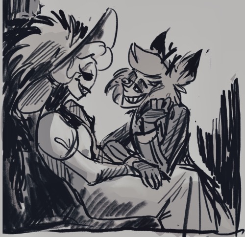 Alastor And Rosie Are Just Perfect To Draw In Vintage Poses.