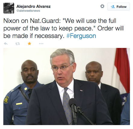 revolutionarykoolaid:Today in Frustrating Ferguson News (11/11/14): Gov. Jay Nixon and the unified p