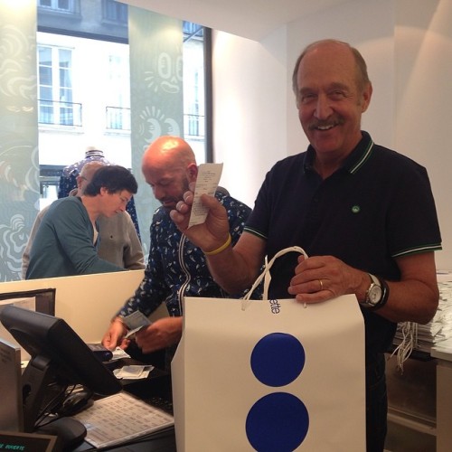 Mr STAN SMITH will help you behind the cash desk this morning! #colette #colettestore #stansmith #ad