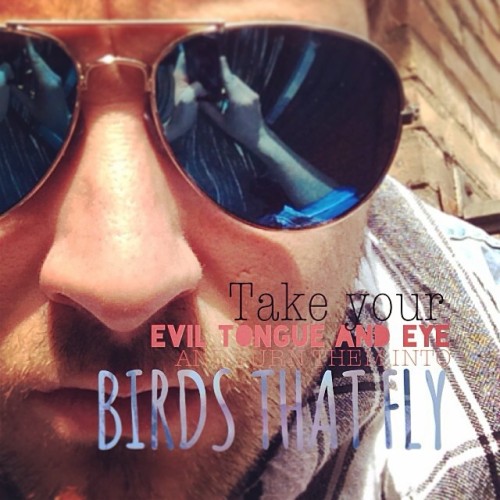 Take your evil tongue and eye and turn them into birds that fly! #MDNA #NoSweatNoCandy