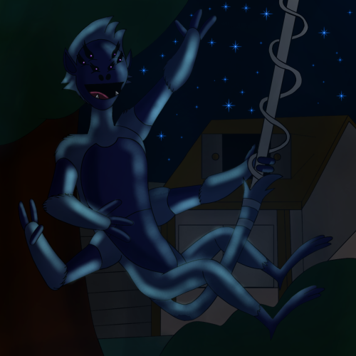 Meet My OC Called Eris, A Playful Arachnichimp Who Ended Up Trapped On Earth While She Fled From Colonizing