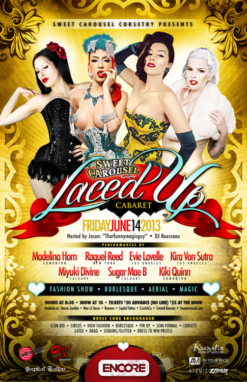 2ND ANNUAL LACED UP CABARET! Facebook Event / Website ticket sales