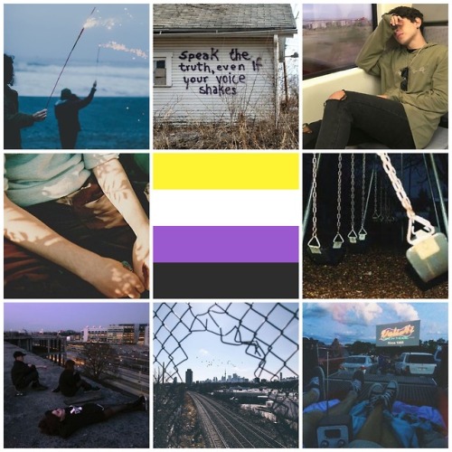 some kind of aesthetic nonbinary moodboard