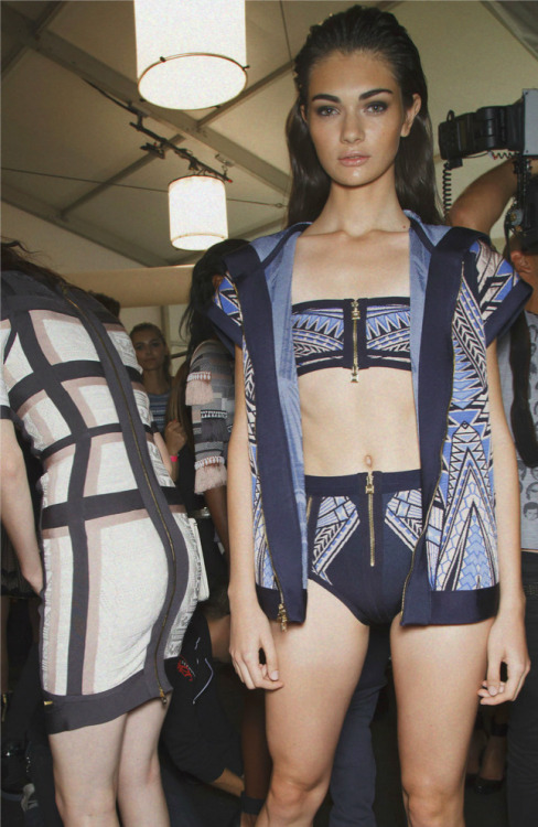 chanel-tiger:  sfilate:  Antonina Vasylchenko backstage at Hervé Léger by Max Azria S/S 2013  Antonina I’m in luv with u