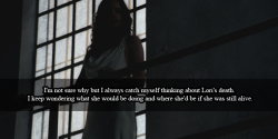 twdamc-confessions:&ldquo;I’m not sure why but I always catch myself thinking about Lori’s death. I keep wondering what she would be doing and where she’d be if she was still alive.&rdquo;