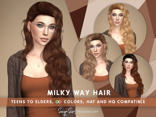 sonyasimscc:DOWNLOAD (CURRENT WEEK)♥ Milky Way Hair *PATREON*♠ Amortentia Hair *FREE*D