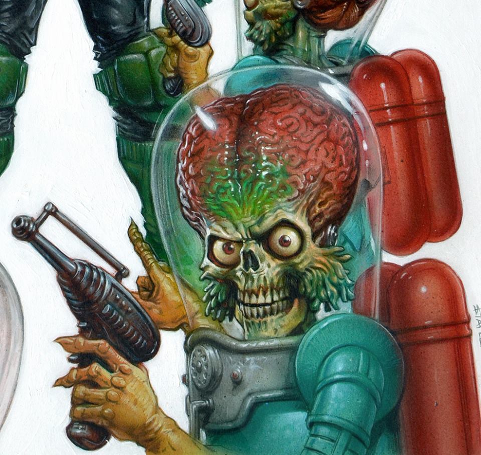 xombiedirge:  Judge Dredd vs. Mars Attacks by Greg Staples