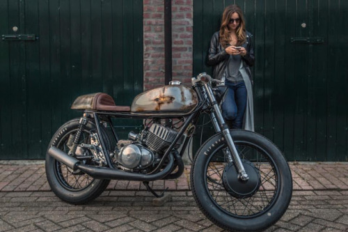 Porn photo caferacerpasion:  Suzuki T350 Cafe Racer