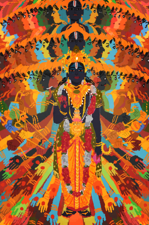 hiranyaksha:It took me a while, but I finally finished this! It’s my take on Krishna’s famous Vishwa