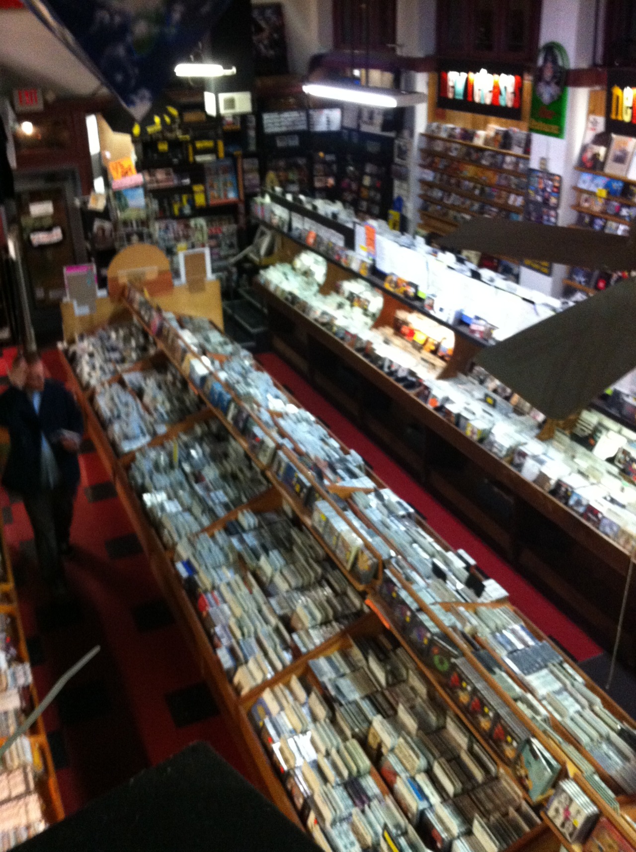 katiohead:  The Vinyl Room at Music Millennium and a view of the CD room from upstairs
