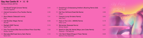 boibleu86:  kruel-kid:  pussyriot:  Gay Ass Cardio  I II III IV V VI VII VIII IX   I HAVE FOUND MY WORKOUT PLAYLIST FOR 2014   Must rember these