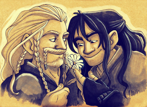 reyeslord:nerdeeart:The White Clover Series so far. Now Thorin needs to give flowers to Fili to comp