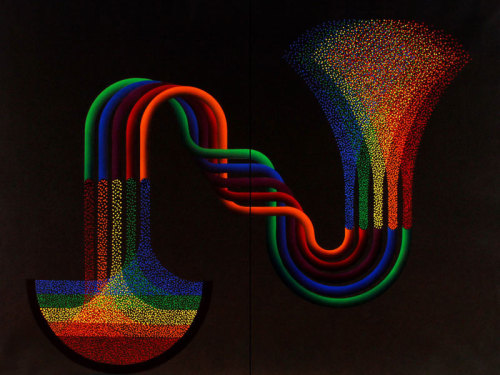 Julio Le Parc, series Alchimie, 1988-91. See more: Julioleparc.org