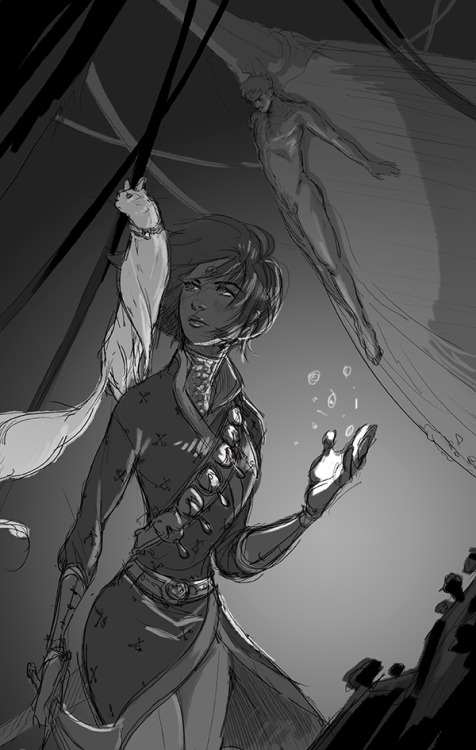 prom-knight: Sabriel explores the shipyard. Warm-up from this morning.