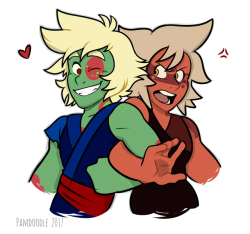 dement09:  pamdoodle:A small gift for the amazing  @dement09 with her gemsona, Poppy Jasper! This is so gooood????!!!I love their expressions!! Thank you so much for this x)