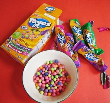 Kellogg’s Yogos Bits was a popular snack in the 2000s, comprising of sugary, yogurt-covered balls. T