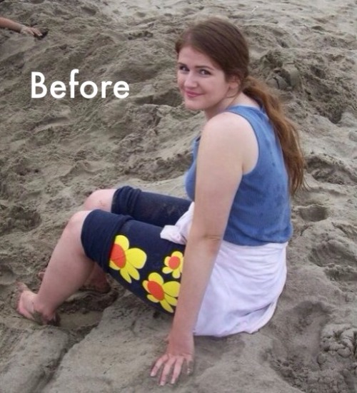 marshmallowfluffwoman:  Transformation Tuesday! The “Before” photo was taken in 2008 when I was 17. This photo was taken during a time when I was calorie counting, to the point that I limited myself to around 1,000 calories a day. I lost 70 pounds