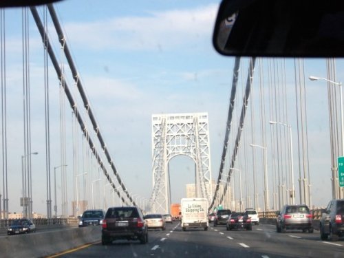 On the George Washington Bridge.