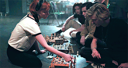 perioddramasource:“What’s that game called?”“It’s called chess”.“Will you teach me?”“Girls do not pl
