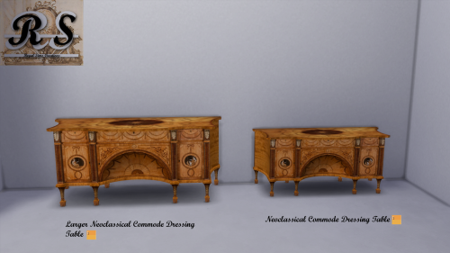 My “Neoclassical Commode Dressing Table For TS4″ Has been released, Download @ Regal Sims
