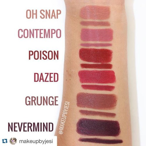 I must have Oh Snap, Contempo & Grunge! All of these lippies have a matte finish! ・・・ Let’
