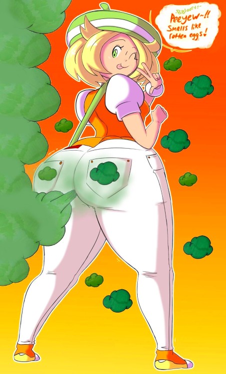 pokemonfartingbianca: Bianca Farting Pants Pooping Pungent Poots by gobrushgob  This smelly Belle st