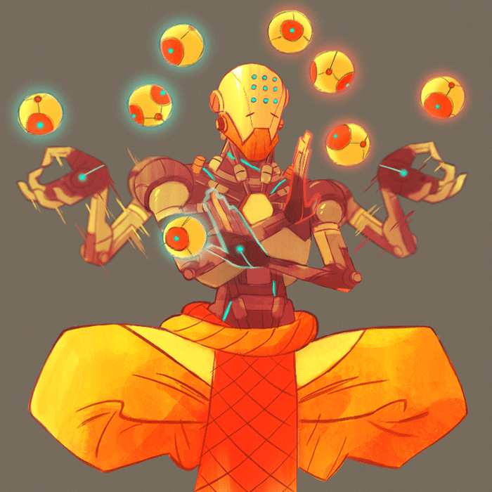 christopherchang: my amateur attempt at animating  zenyatta - harmony and discord