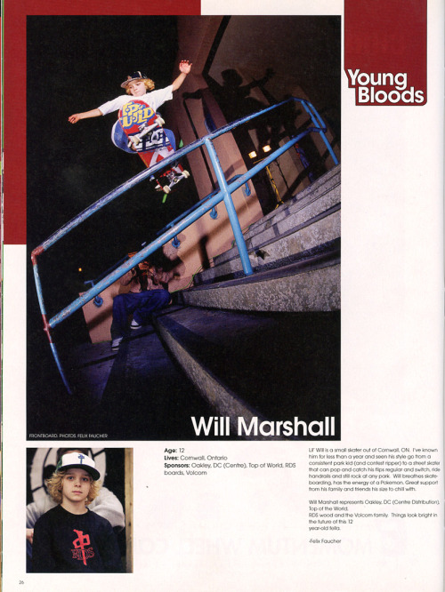 A young Will Marshall from #76 -2005. photo by: Felix Faucher.