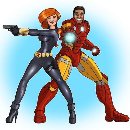 Black Widow and Iron Man commission is finished. #etsy #commission #illustration #illustrator #art #