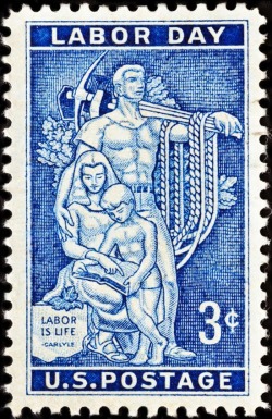 vintageholidays:Labor Day U.S. postage stamp,