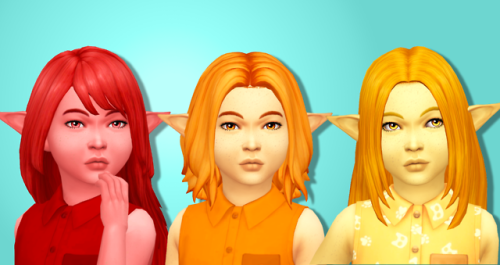 dcwnandout:12 KiaraZurk Child Hairs in Sorbets Remix Updated recolours of my child advent hairs 