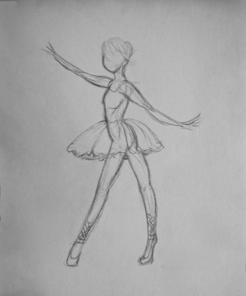 Ballerina sketches~Under the cut: what happens if you don’t use a reference. 