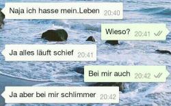 ambivalen-z:  Ich hasse sowas. Ein Mensch erzählt mir, wie ach so scheiße sein Leben ist und das ja alles schief läuft.  Dieser Mensch hier hat zur Zeit Streit mit ihrer besten Freundin, oder wie sie es nennt, mit ihrer “ABF”. Und sie wohnt nicht