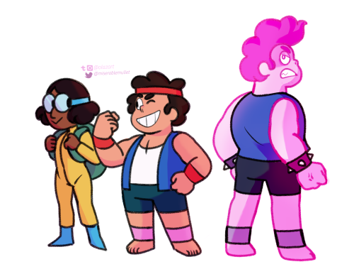 SU x OK KO sketches for HalloweenHalloween doesn’t canonically exist in the SU universe, but OK KO d