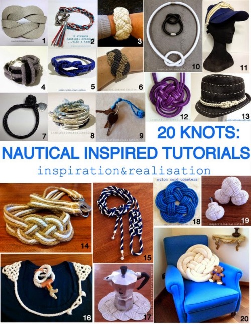 inspirationrealisation:knots, knots, knots : 20 ideas, 20 and more tutorials on inspiration&real