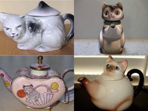 diabeticlesbian:diabeticlesbian:diabeticlesbian:diabeticlesbian:Favourite cat teapots of eBaymore&he