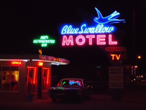 Suzan Mikiel aka Suzan Mikiel Kennedy (American, USA) - The Blue Swallow Motel (Route 66, Tucumcari,