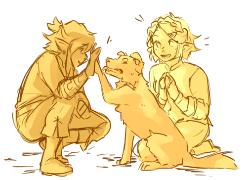 pigeonzillascribbles:blueskittlesart:i have some. very specific post-calamity zelink headcanons oh m