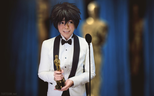 behindinfinity:  behindinfinity:“Tadashi, this is for you”Congratulations to Big Hero 6 for winning Best Animated Feature at the 87th Academy Awards!!!Big Hero 6 cosplayHiro Hamada • Jin (me) / Baymax • Kerophotos by KatWe were watching