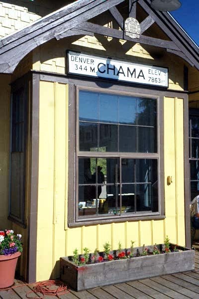 Chama Station, Cumbres & Toltec Scenic Railroad, Chama, New Mexico, 1998.