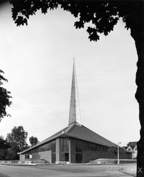 modernism-in-metroland: St George’s Church,Letchworth Garden City (1964) by Peter Bosanquet &a