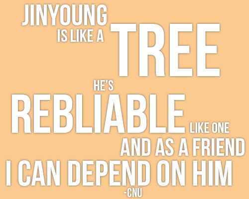 jinvoung:  &ldquo;That’s why he’s B1A4’s leader.&rdquo; -Baro Happy Birthd